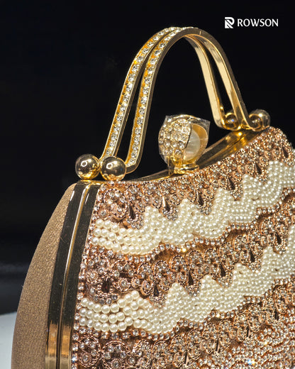 Luxury Pearl & Crystal Party Clutch