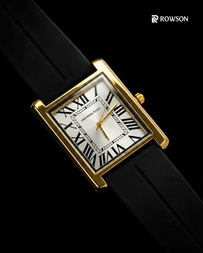 Universe Point White Tank - Rectangular Dial Men's Watch