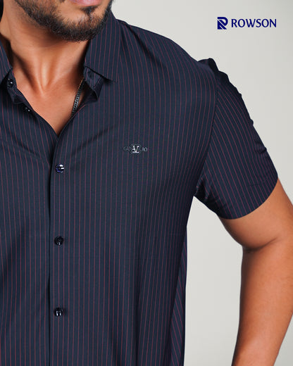 Obsidian Stripe Premium Half Shirt