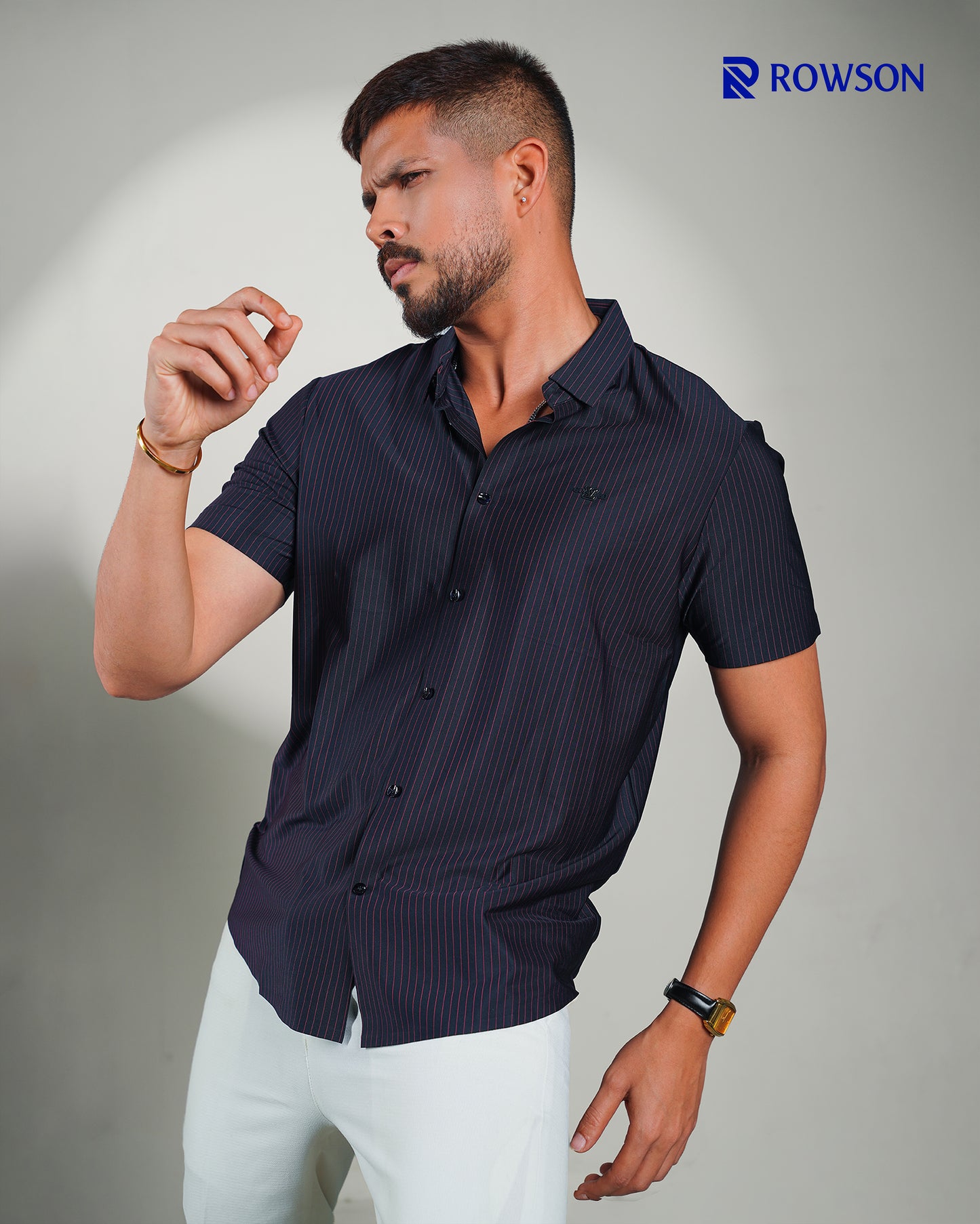 Obsidian Stripe Premium Half Shirt