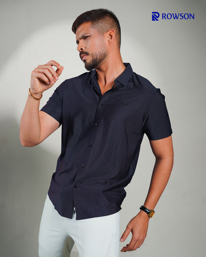 Obsidian Stripe Premium Half Shirt