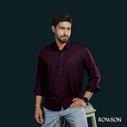 Sultan Party Shirt - Deep Maroon