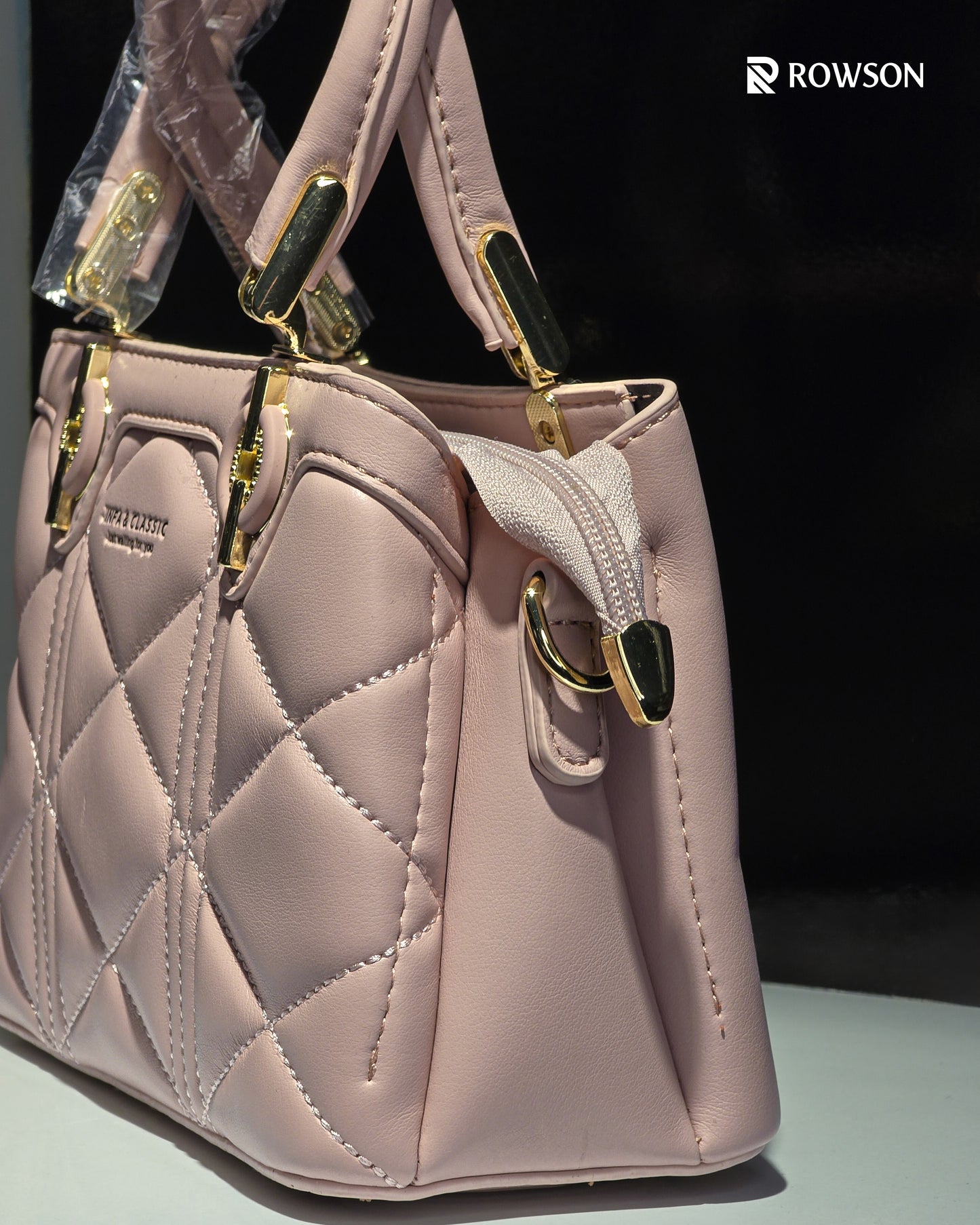 Blush Luxe Diamond Bag