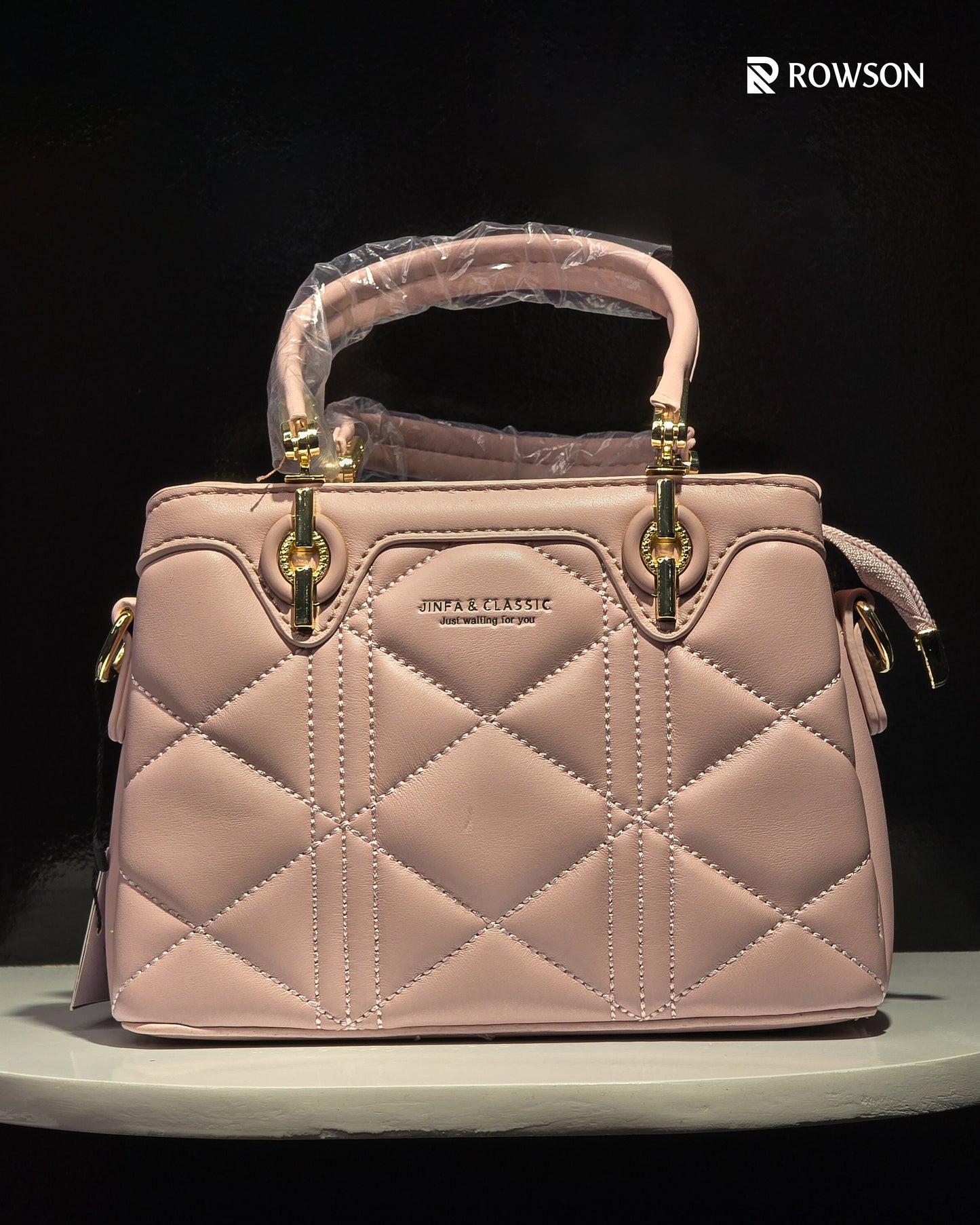 Blush Luxe Diamond Bag