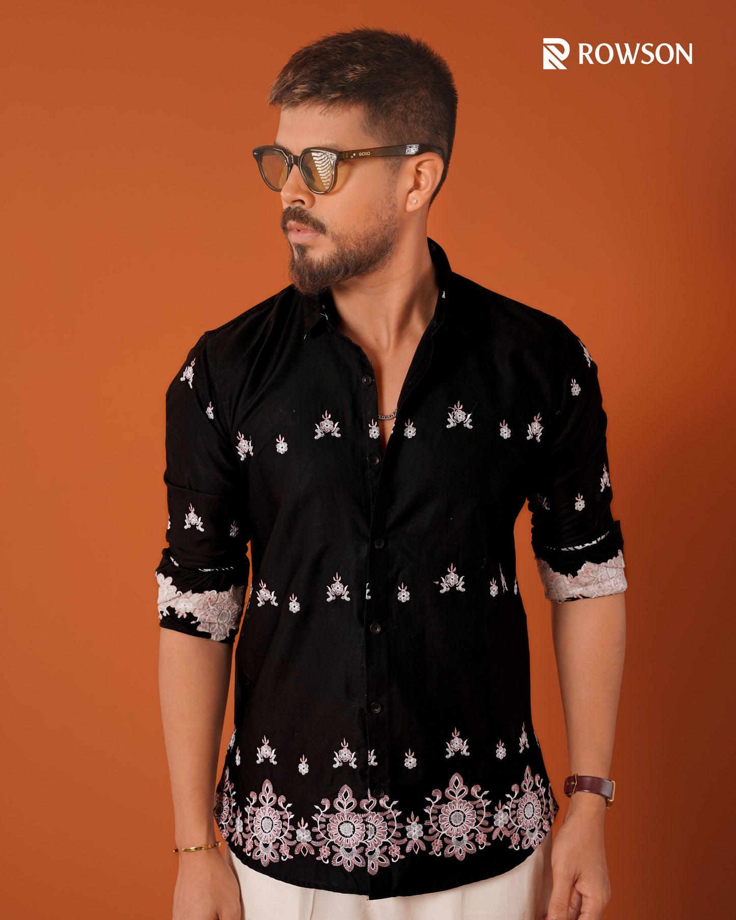 Imperial Embroidery Shirt – Black Pearl