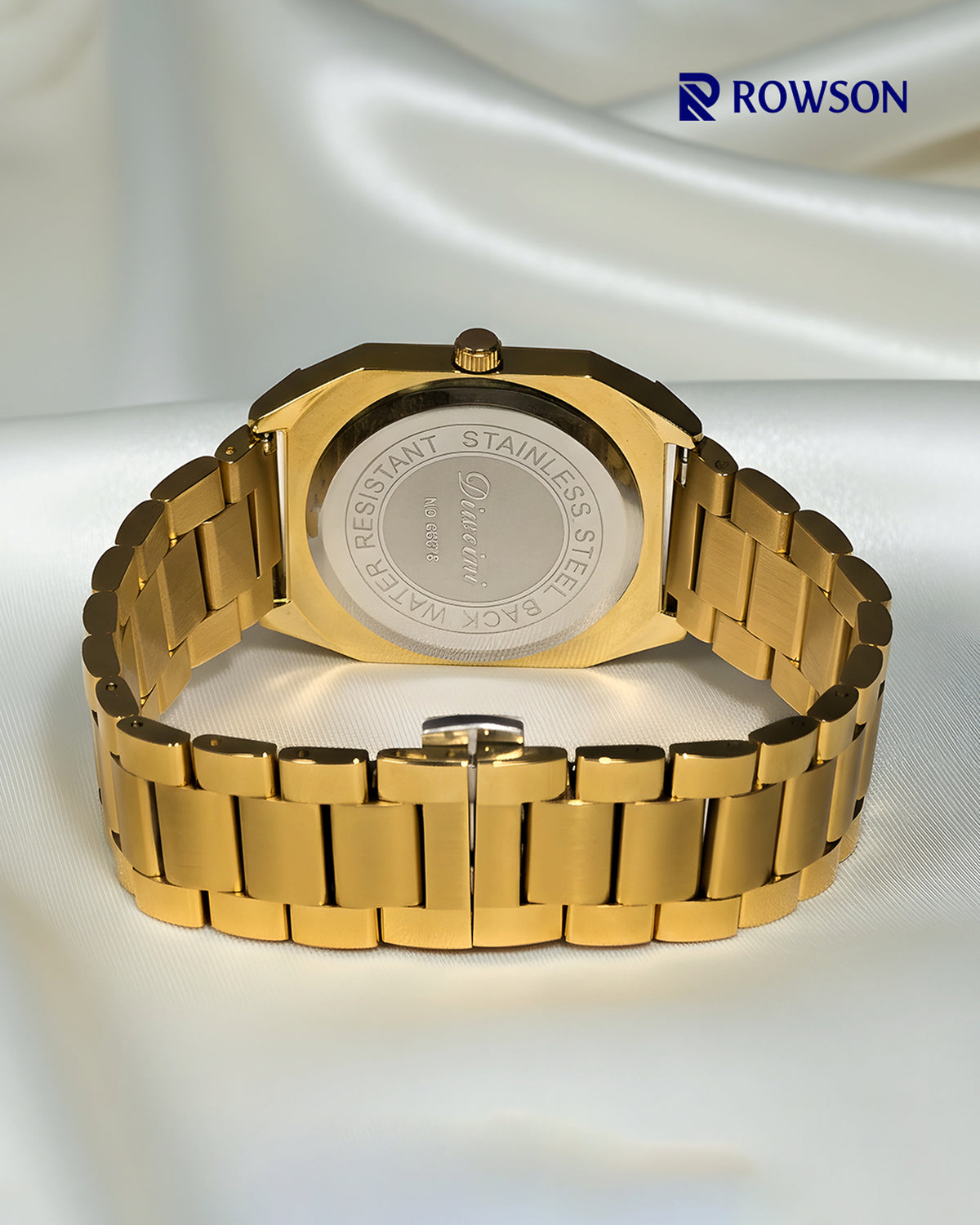 Gold Black Timepiece Watch