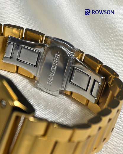 Gold Black Timepiece Watch