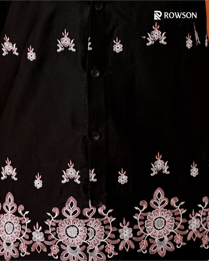 Imperial Embroidery Shirt – Black Pearl