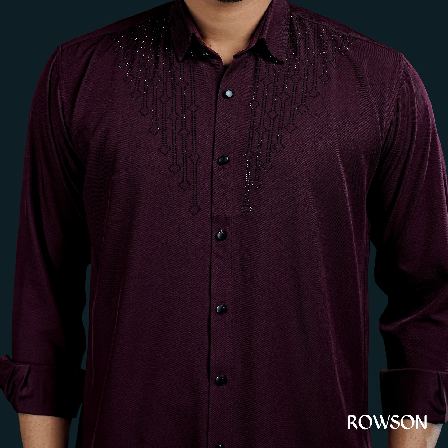 Sultan Party Shirt - Deep Maroon