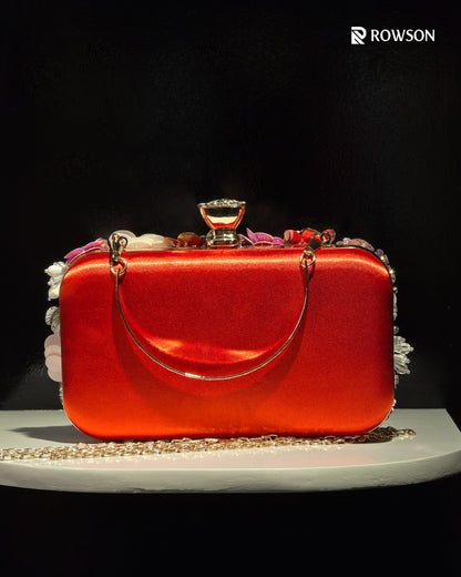 Rosé Blossom Crystal Clutch