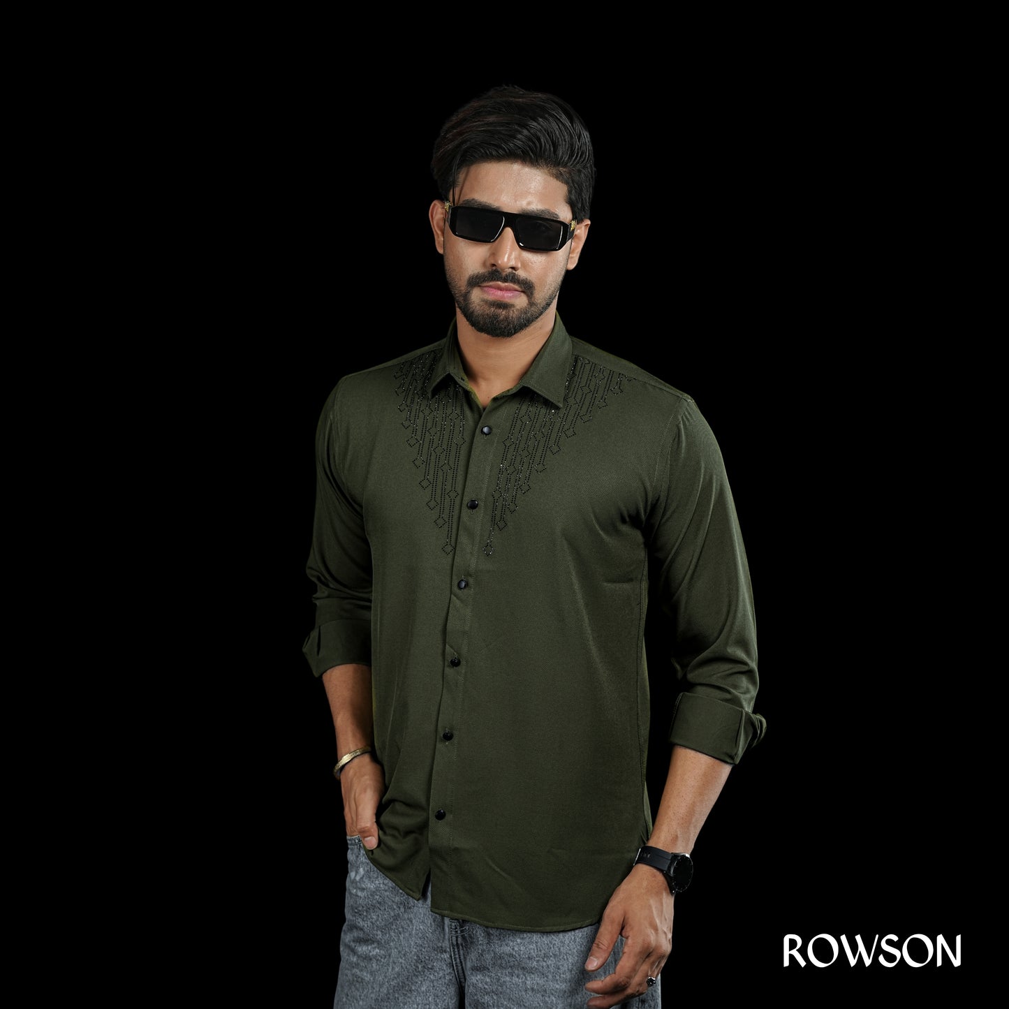 Sultan Party Shirt - Deep olive