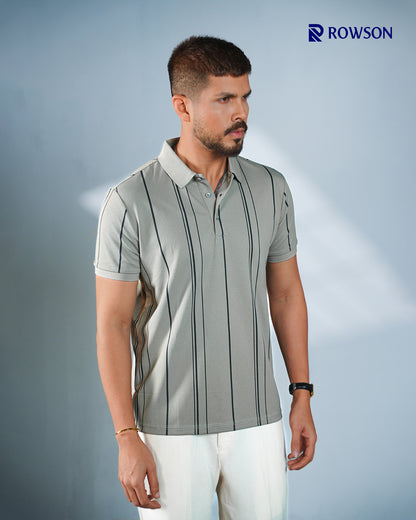 Chinese Imported Luxury  Polo - Sage Grey