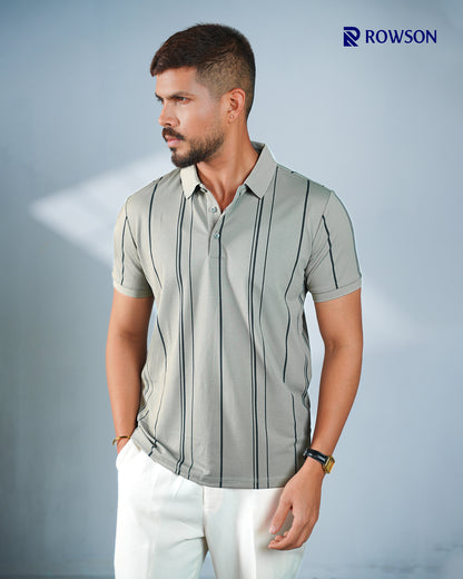 Chinese Imported Luxury  Polo - Sage Grey