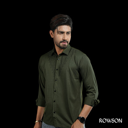 Sultan Party Shirt - Deep olive