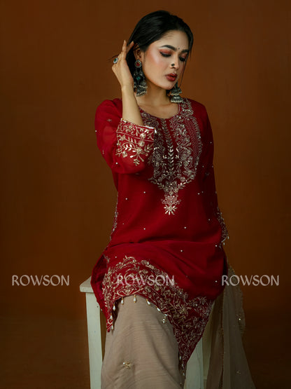 Classic Fit Royal Embroidery Sharara Set