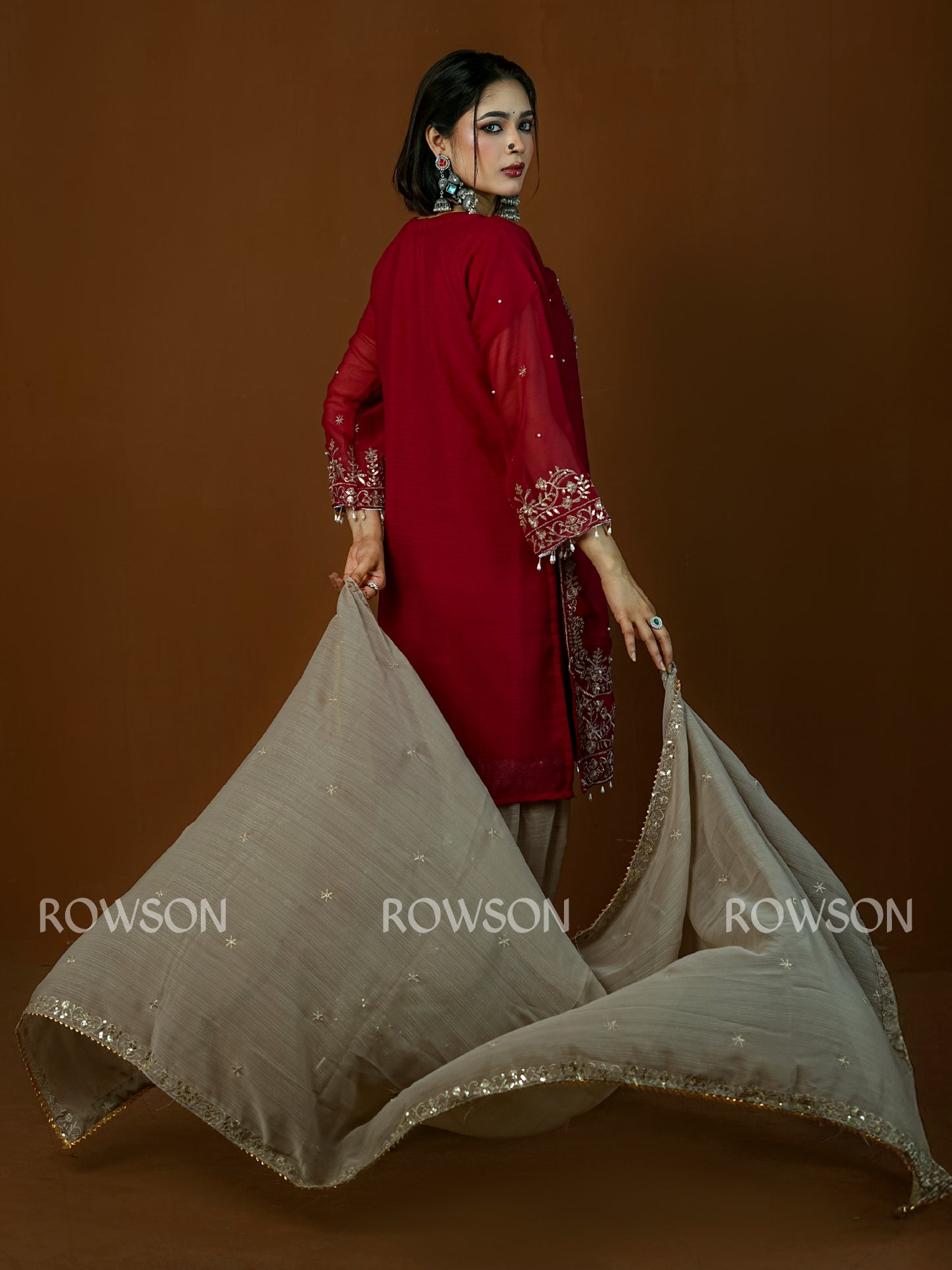 Classic Fit Royal Embroidery Sharara Set