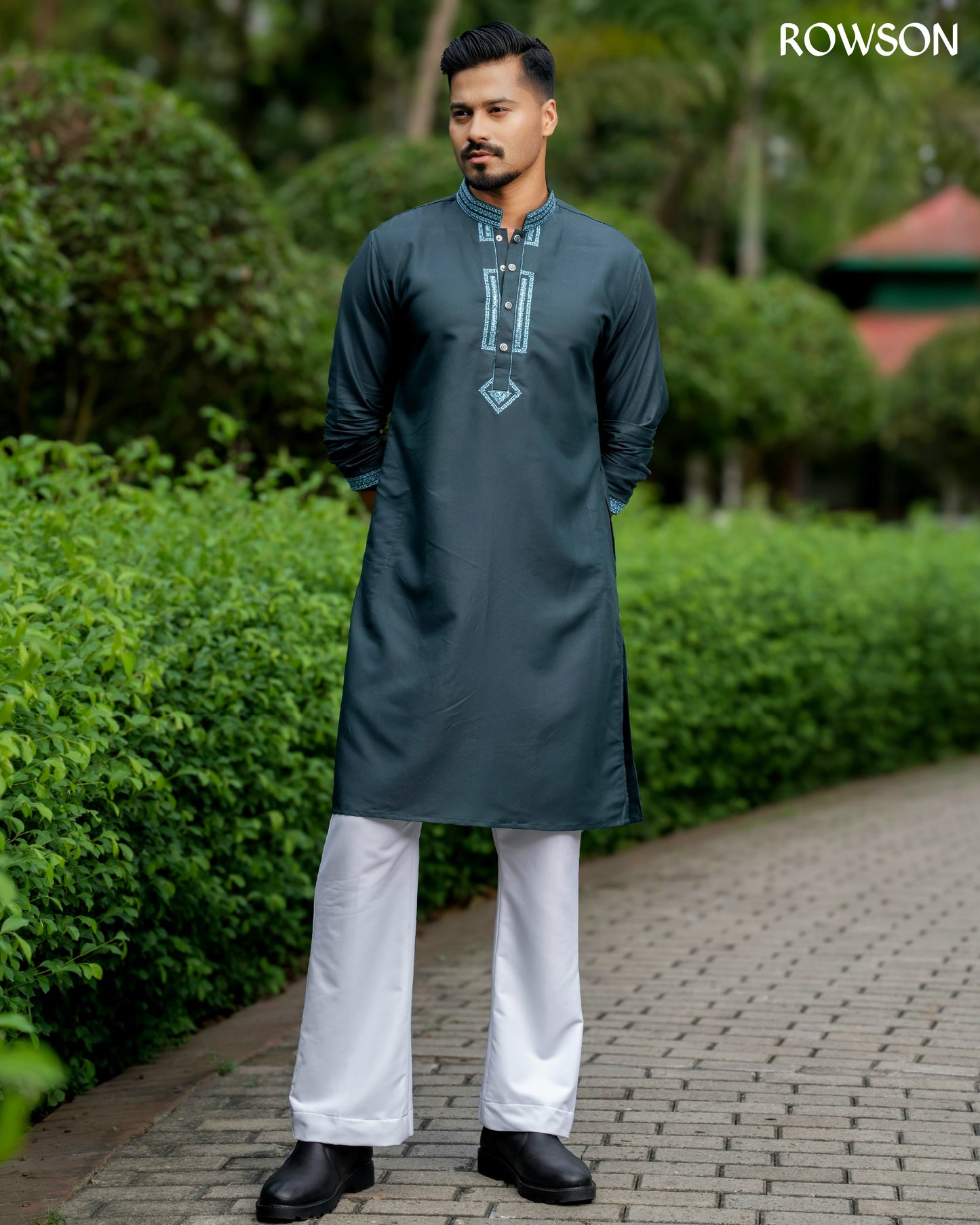 Aurevon Luxe Panjabi - Midnight Teal