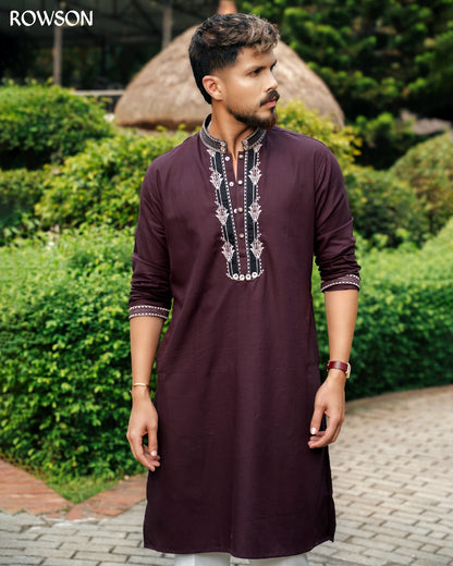 Rowson Noir Ember Panjabi - Royal Maroon