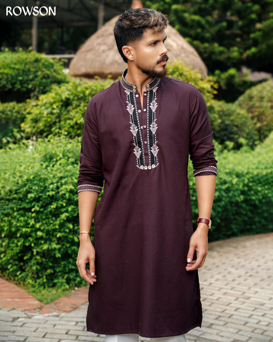 Rowson Noir Ember Panjabi - Royal Maroon