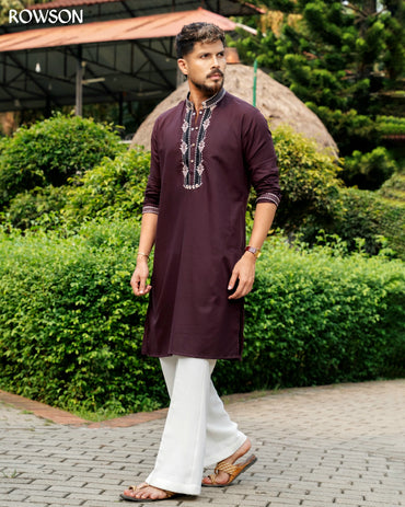 Rowson Noir Ember Panjabi - Royal Maroon