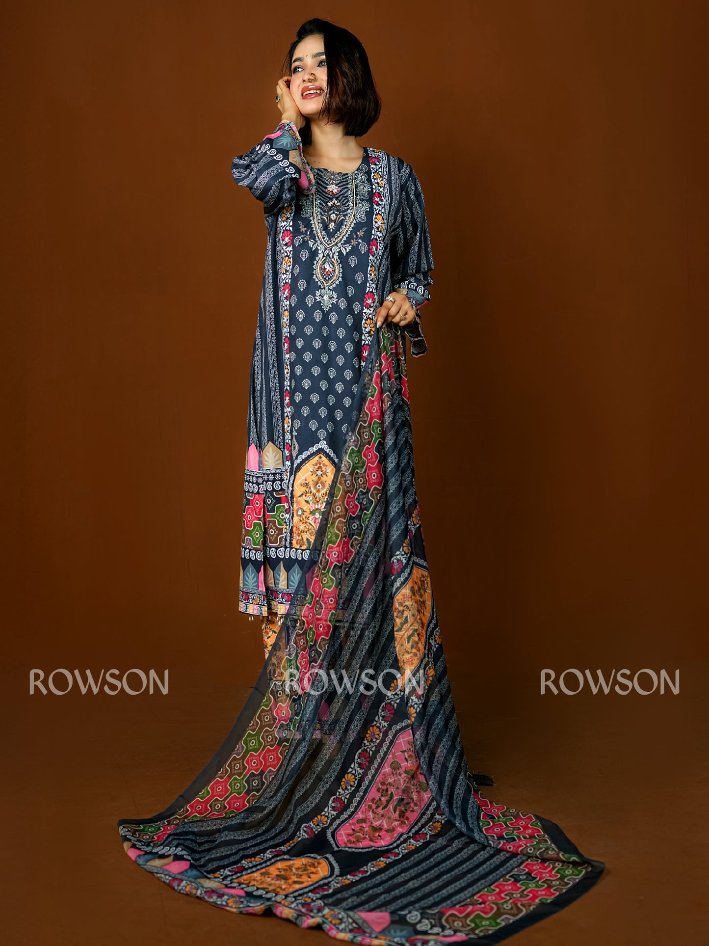 Flow Fit Handwork Inspired Three-Piece