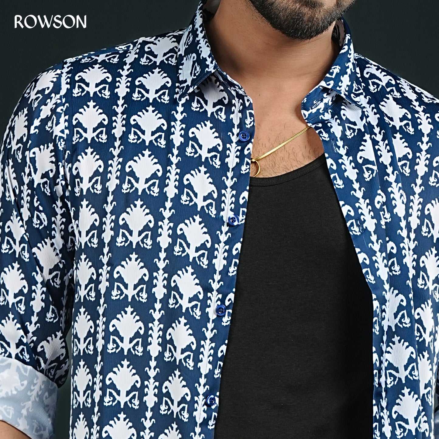 Royal Indigo Crest Shirt