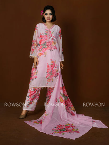 Grace Fit Elegant Floral Three-Piece