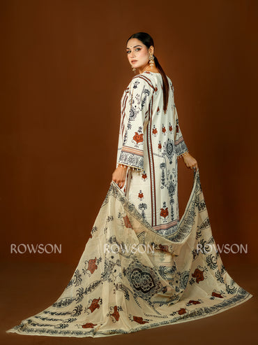 Relaxed Fit Artisan Printed Three-Piece