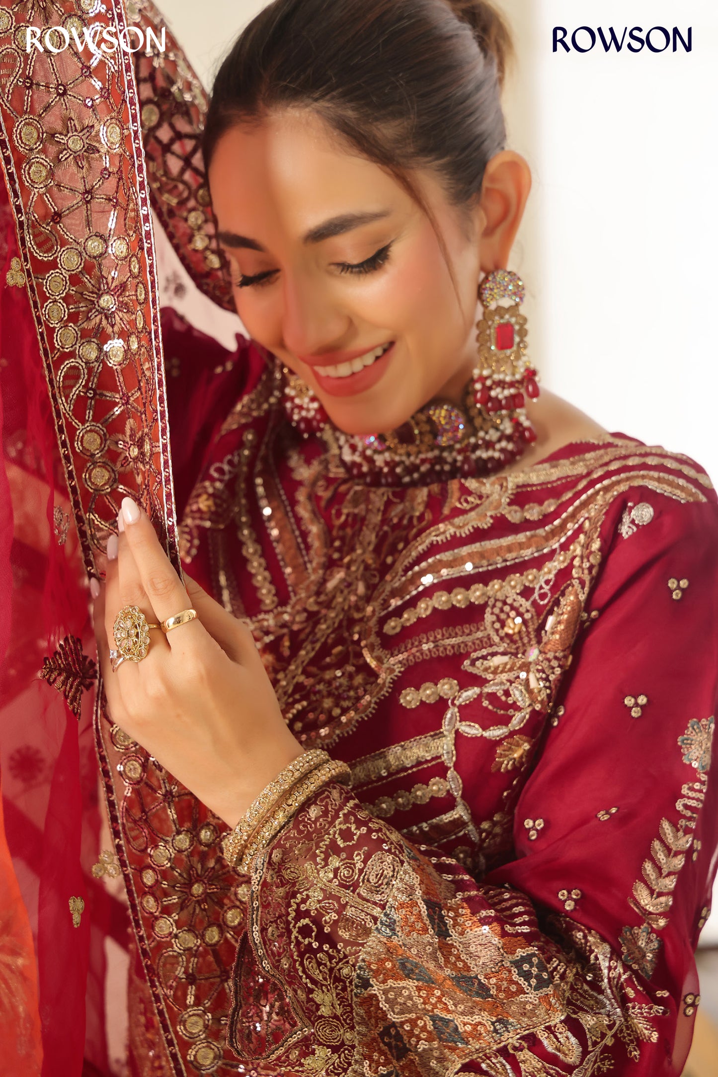 RANA ARTS--AZKA - Luxury Fancy Organza Pakistani Three-Piece