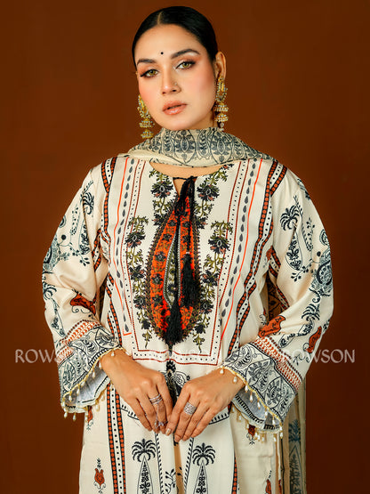 Relaxed Fit Artisan Printed Three-Piece