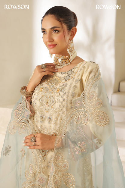 RANA ARTS--AZKA - Luxury Fancy Organza Pakistani Three-Piece