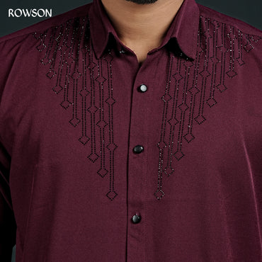 Sultan Party Shirt Maroon