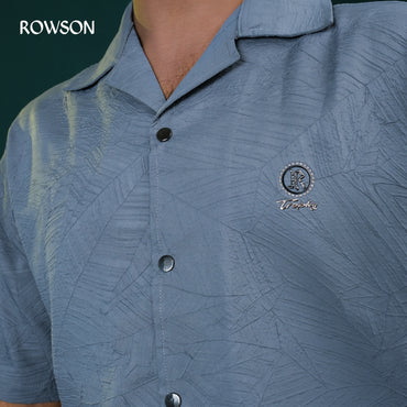 Chinese Soft Crash Fabrics Half Shirt - Stone Gray