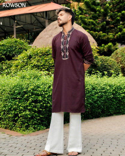 Rowson Noir Ember Panjabi - Royal Maroon