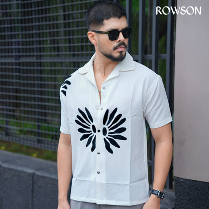 Chinese Soft Zafran Fabrics Semi Drop Shoulder Shirt - Deep Maroon