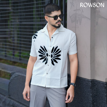 Chinese Soft Zafran Fabrics Semi Drop Shoulder Shirt - Deep Maroon