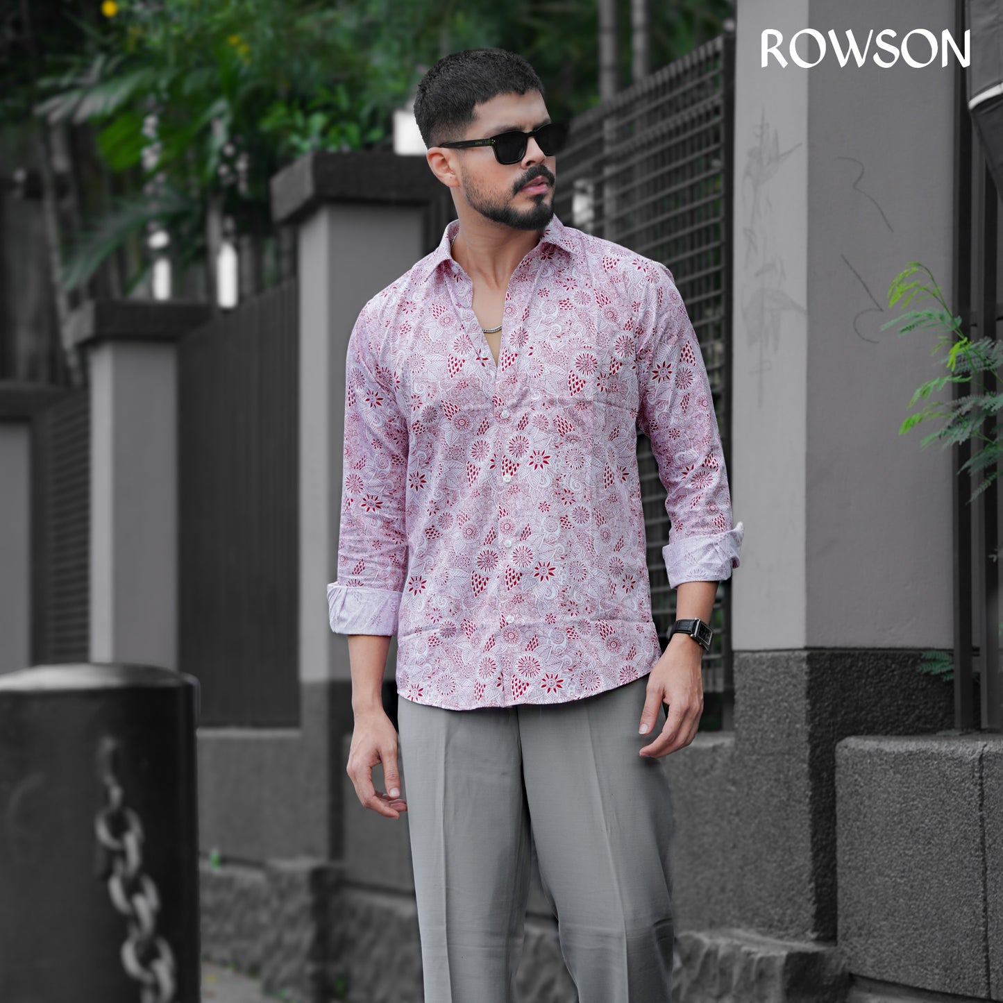 Royal Crimson Floral Shirt Shirt