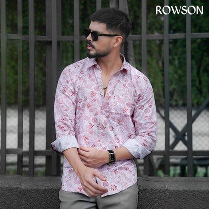 Royal Crimson Floral Shirt Shirt