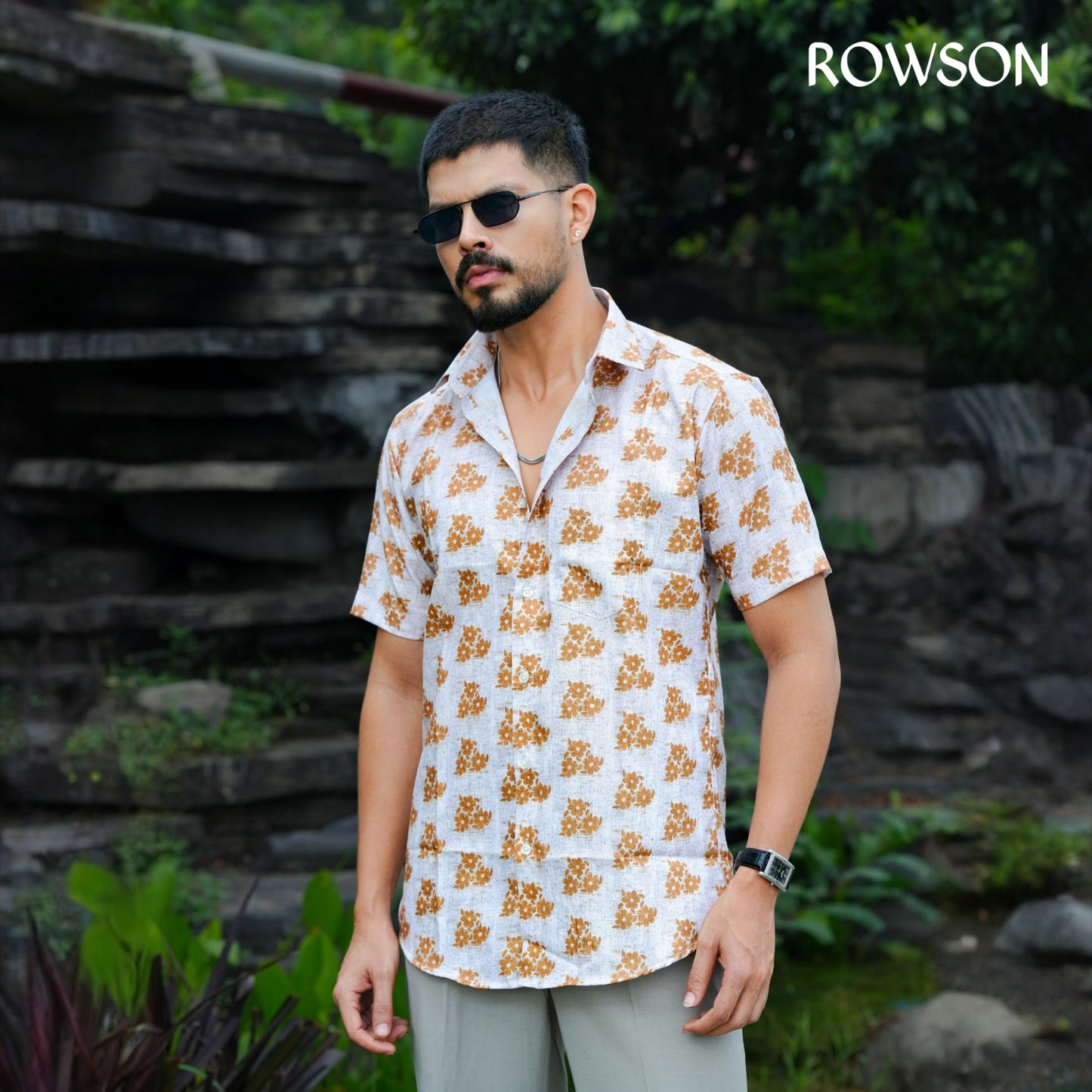 Golden Bloom Floral Shirt