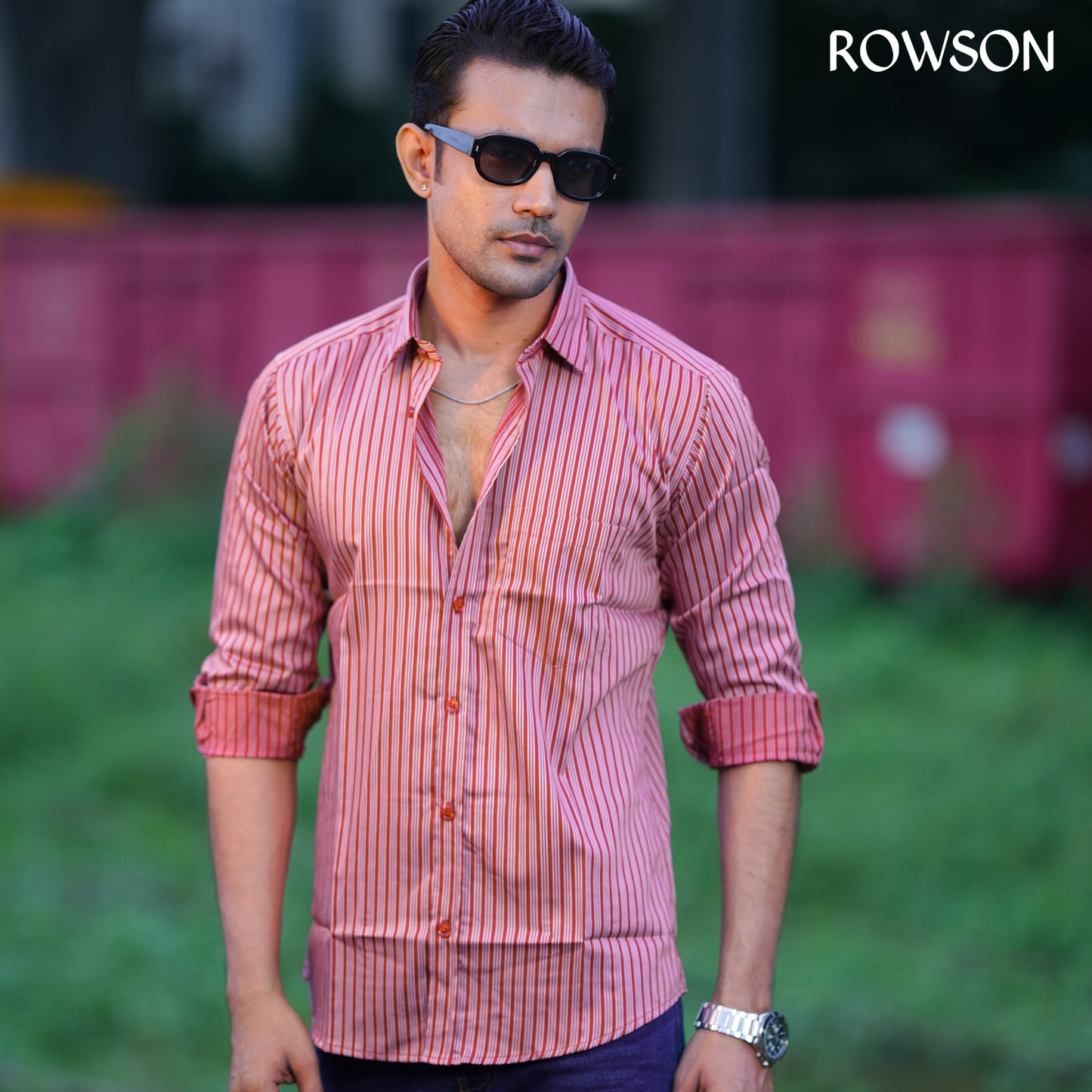 Crimson Stripe Classic Shirt