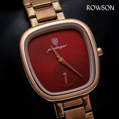 Poedagar Luxury Rose Gold Ladies Watch