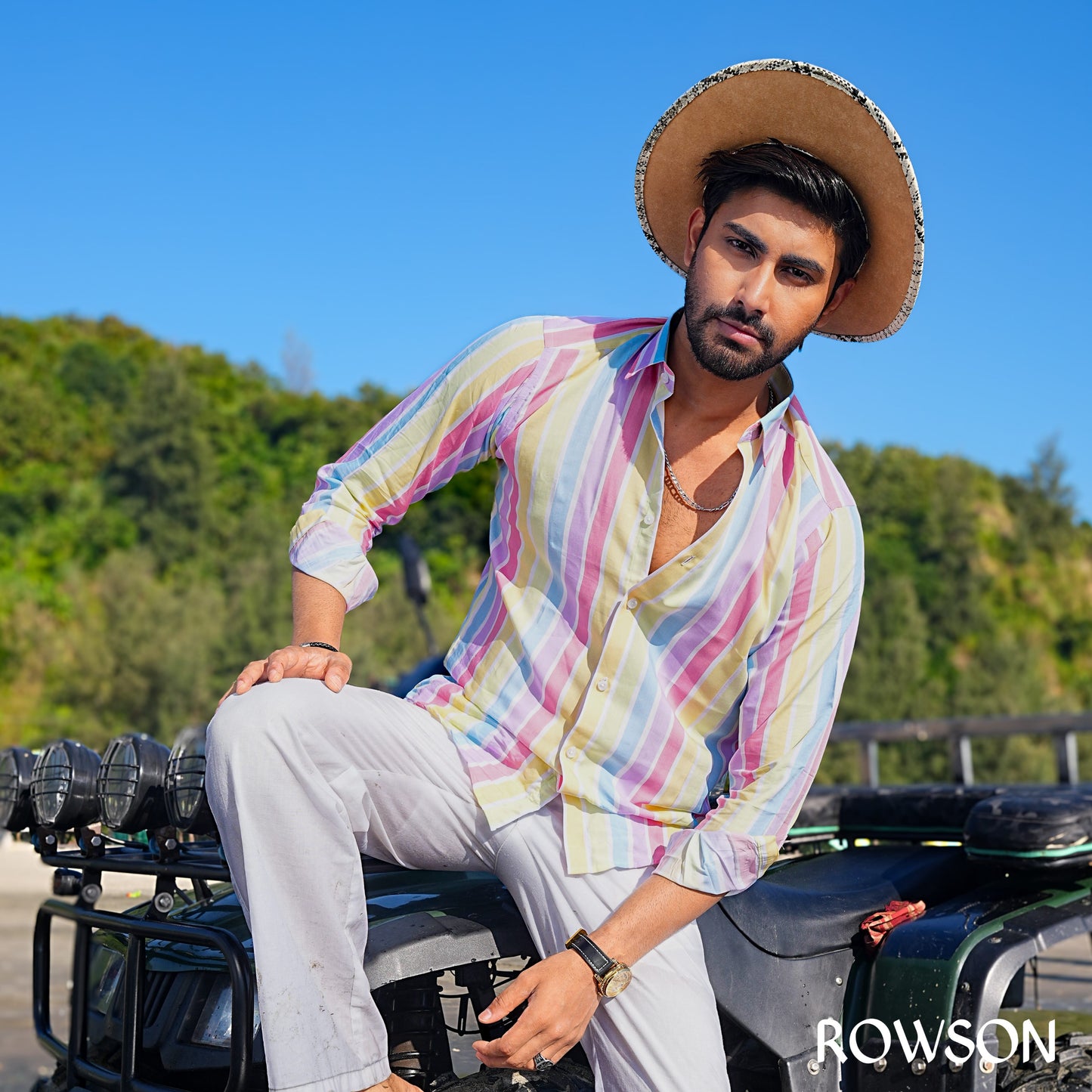 Sunset Stripe Casual Shirt