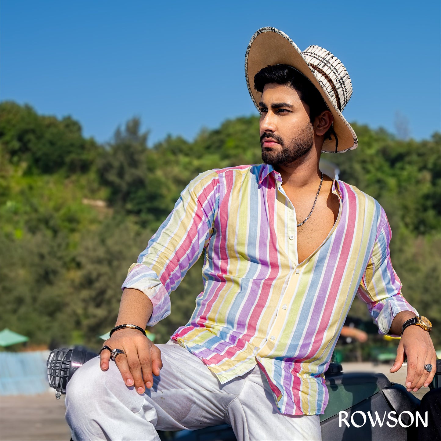 Sunset Stripe Casual Shirt