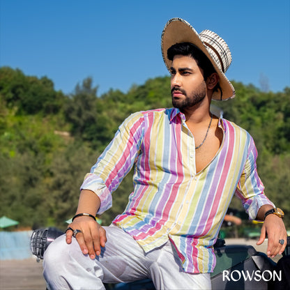 Sunset Stripe Casual Shirt