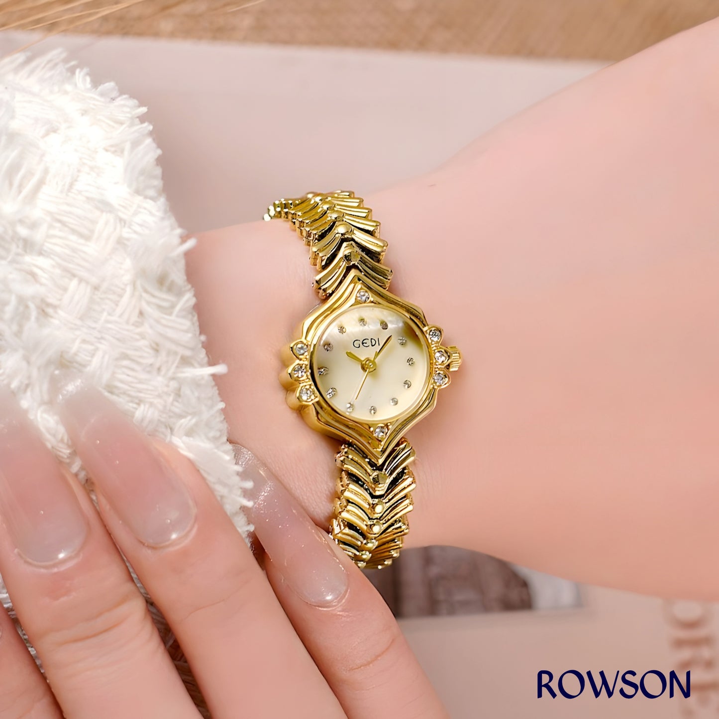 Mother of Pearl Gold Watch