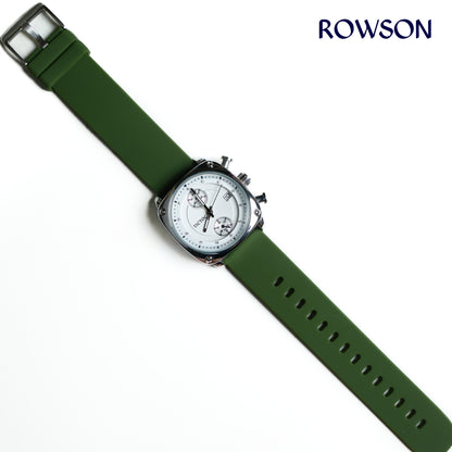 Tictoc Imperial White Watch (Green Belt)