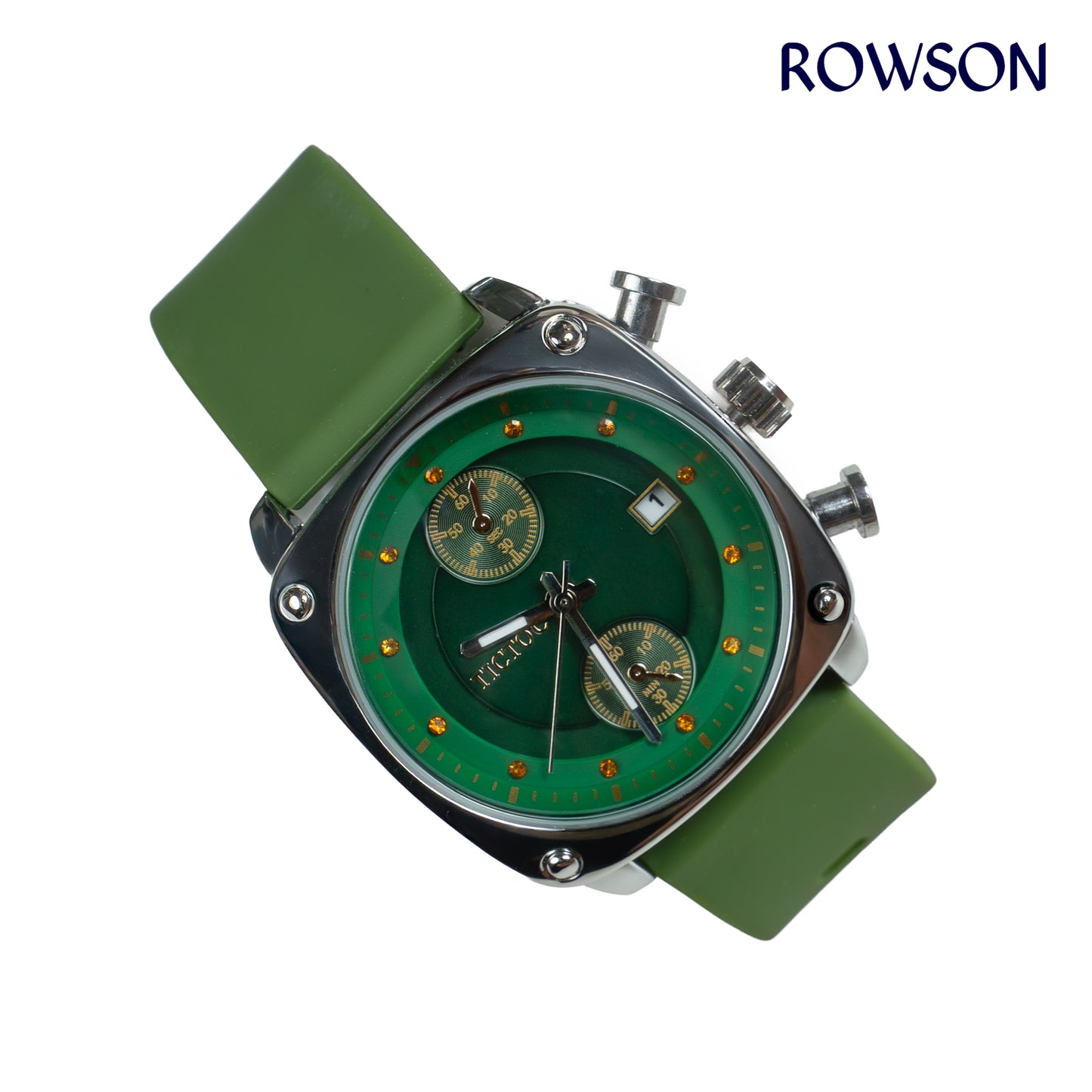 Tictoc Imperial White Watch (Green Belt)