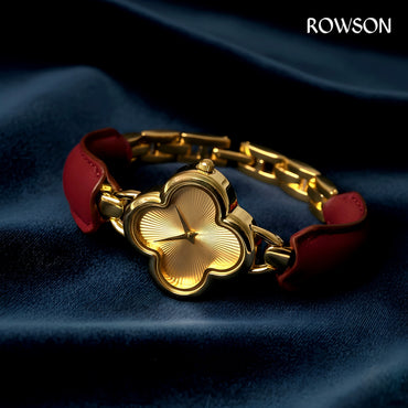 Clover-Shaped Gold Women's Watch