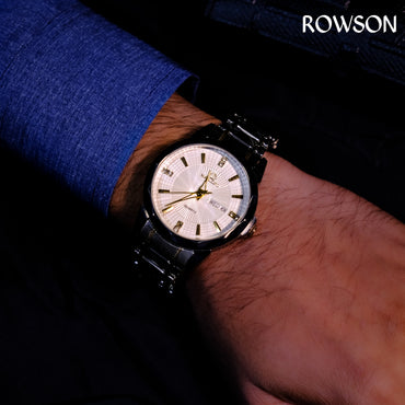 Silver Gold Royal Classic Day-Date Wristwatch