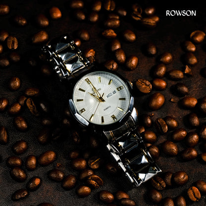 Silver Gold Royal Classic Day-Date Wristwatch
